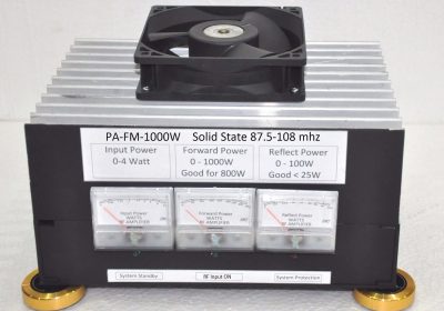 FM Broadcast Booster Linear Amplifier 87.5-108 Mhz , 1000W Out, 3W Input Exciter1